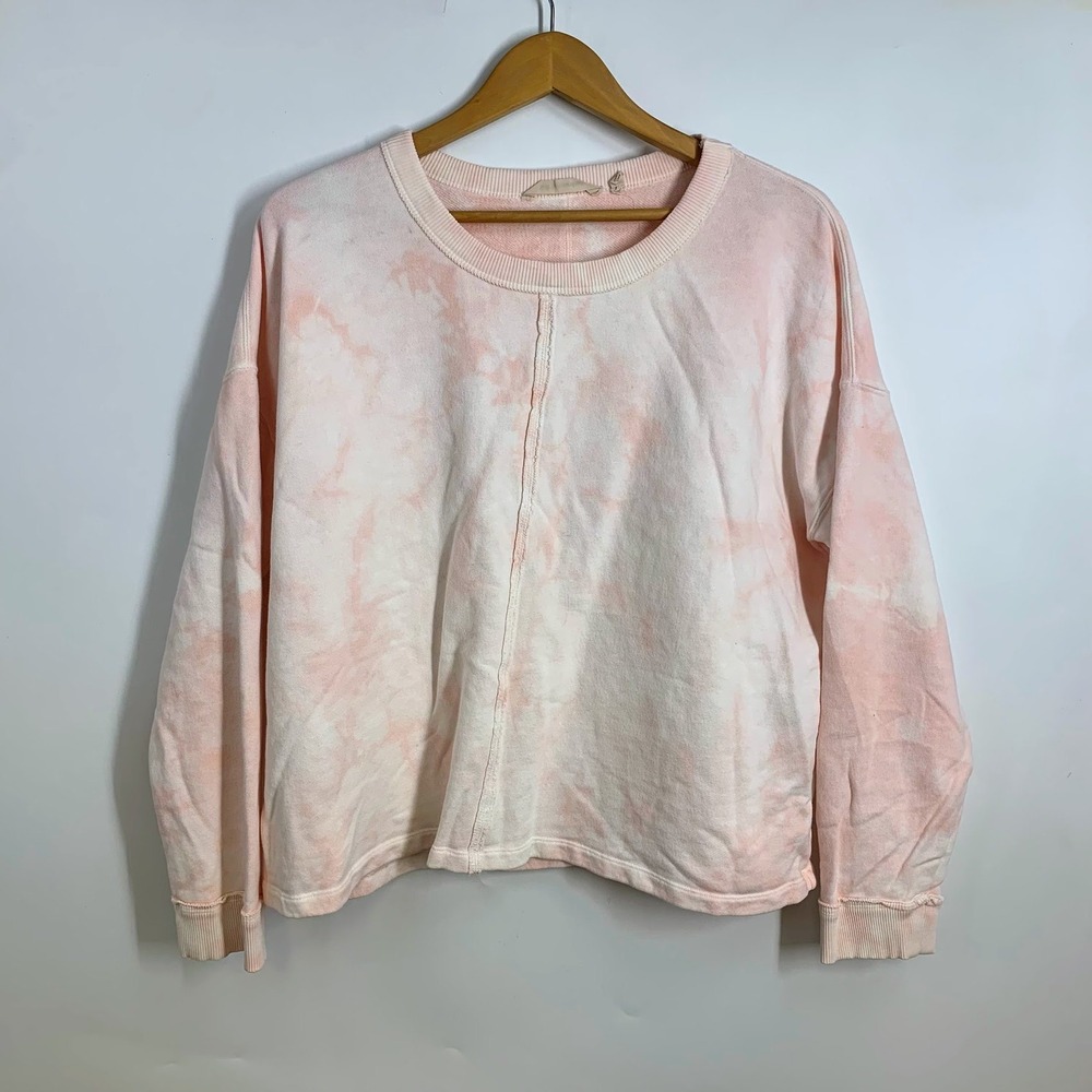 Soft Surroundings Tie Dye Sweatshirt Relaxed Fit Crew Neck Long Sleeve Women